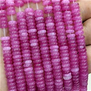 Jade Heishi Beads Hotpink Dye, approx 6mm