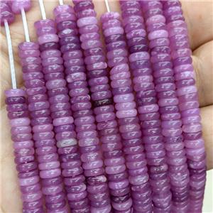 Jade Heishi Beads Violet Dye, approx 6mm