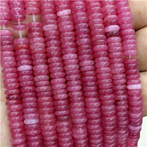 Jade Heishi Beads Red Dye, approx 6mm