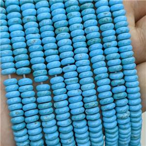 Blue Turquoise Heishi Beads Dye, approx 6mm