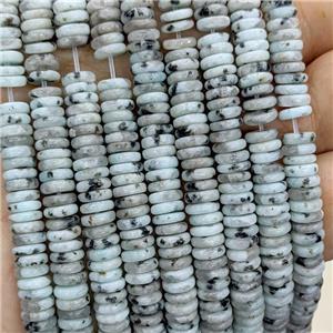 Natural Kiwi Jasper Heishi Beads, approx 6mm