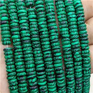 Synthetic Malachite Heishi Beads Green, approx 6mm