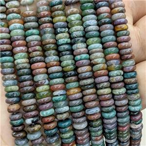Natural Indian Agate Heishi Beads Multicolor, approx 6mm