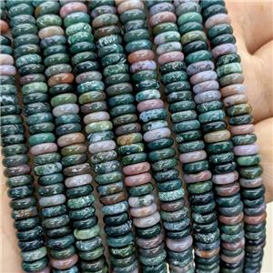 Natural Indian Agate Heishi Beads Multicolor, approx 6mm