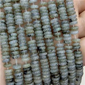Natural Labradorite Heishi Beads, approx 6mm