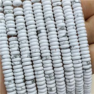 Natural White Howlite Turquoise Heishi Beads, approx 6mm