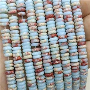 Synthetic Imperial Jasper Heishi Beads Blue, approx 6mm