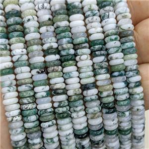Natural Tree Agate Heishi Beads Green, approx 6mm