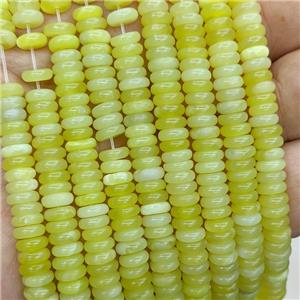 Natural Lemon Jade Heishi Beads, approx 6mm