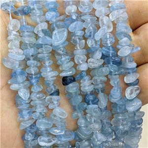 Natural Blue Aquamarine Chip Beads Freeform, approx 4-11mm