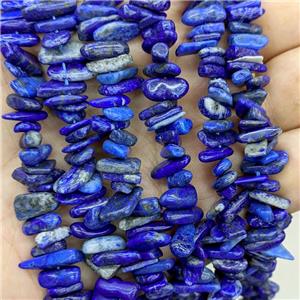 Natural Blue Lapis Lazuli Chips Beads Freeform Topdrilled, approx 5-14mm