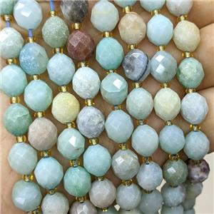 Natural Chinese Amazonite Beads Faceted Rice, approx 8-10mm