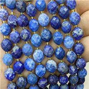 Natural Blue Lapis Lazuli Beads Faceted Rice, approx 8-10mm
