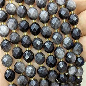 Natural Silver Obsidian Beads Faceted Rice, approx 8-10mm