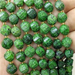Marble Twist Beads Green Dye, approx 9-10mm
