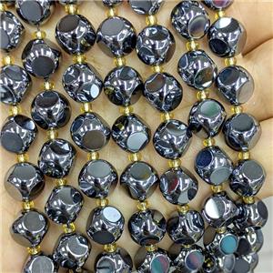 Terahertz Stone Dice Beads, approx 6mm