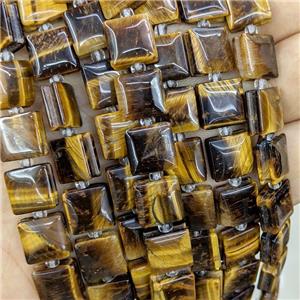Natural Tiger Eye Stone Square Beads, approx 10mm
