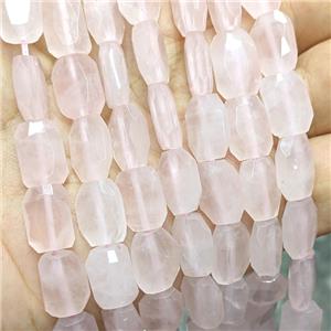 Natural Pink Rose Quartz Beads Faceted Rectangle, approx 9-13mm