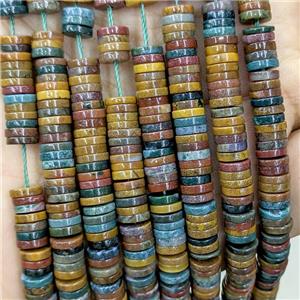 Natural Ocean Agate Heishi Beads Multicolor, approx 1x6mm