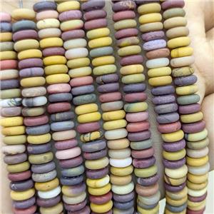 Mookaite Heishi Beads Multicolor Matte, approx 6mm