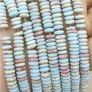 Imperial Jasper Heishi Beads Blue Dye Matte, approx 6mm