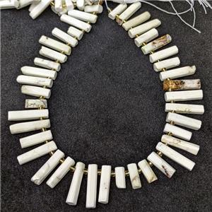 Natural Lemon Jasper Stick Beads White Topdrilled C-Grade, approx 7-30mm