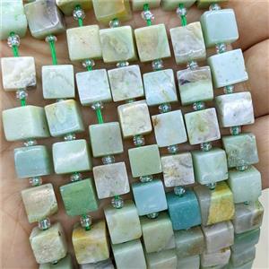 Natural Chinese Amazonite Cube Beads, approx 8mm