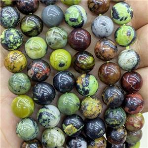Chrysotine Beads Smooth Round Multicolor, approx 10mm dia