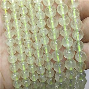 Natural Lemon Quartz Beads Smooth Round, approx 8mm