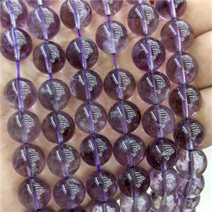 Natural Puprle Amethyst Beads Smooth Round, approx 12mm