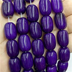 Natural Agate Beads Barrel Purple Dye, approx 13-18mm
