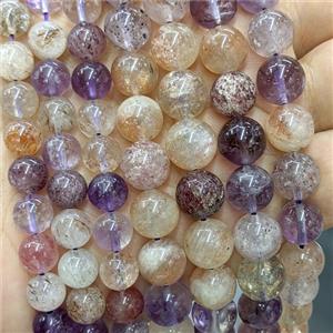 Natural Super7 Quartz Beads Multicolor Smooth Round, approx 10mm