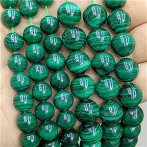Natural Green Malachite Beads Smooth Round, approx 10mm