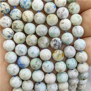 Natural K2 Jasper Beads B-Grade Smooth Round, approx 8mm
