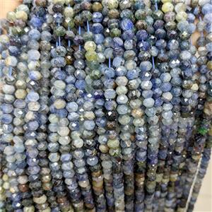 Natural Blue Kyanite Beads Faceted Rondelle, approx 4x6mm