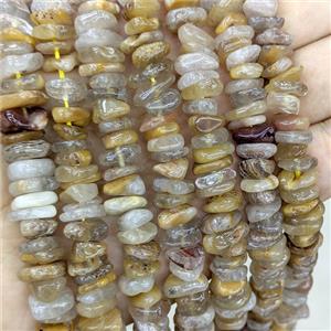 Natural Golden Rutilated Quartz Chips Beads Freeform, approx 7-11mm