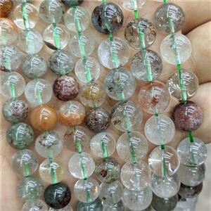 Natural Chlorite Quartz Beads Green Smooth Round, approx 8mm