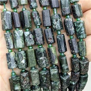 gemstone bead, faceted tube, approx 7-14mm