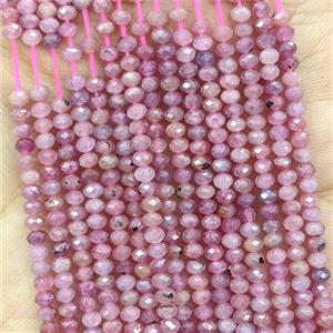Natural Ruby Beads Red Faceted Rondelle, approx 2x3mm