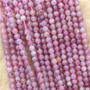 Natural Ruby Beads A-Grade Red Smooth Round, approx 3mm