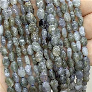 Natural Labradorite Oval Beads, approx 6-8mm