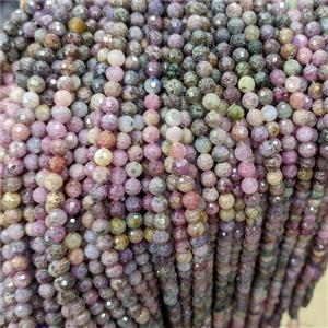 Natural Ruby Beads Faceted Round, approx 6mm