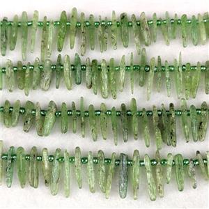 Natural Green Kyanite Chips Beads Freeform Topdrilled, approx 7-20mm