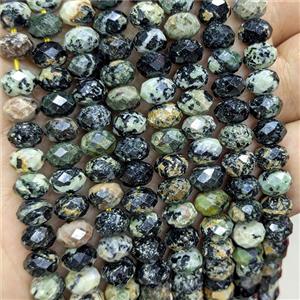 Natural African Turquoise Rondelle Beads Faceted, approx 5x8mm