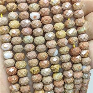 Orange Jasper Beads Faceted Rondelle, approx 5x8mm