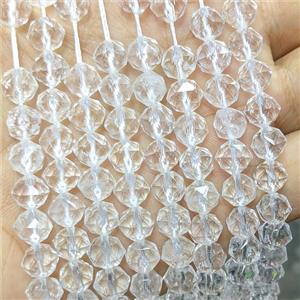 Natural Clear Crystal Quartz Beads Cutted Round, approx 10mm