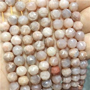Natural Peach Suntone Beads Cutted Round, approx 8mm