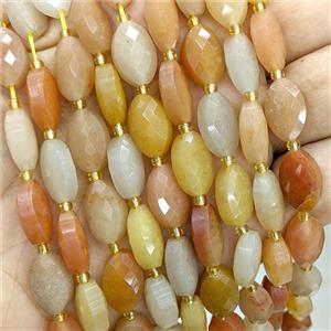 Natural Red Aventurine Beads Faceted Horse-Eye, approx 9-14mm