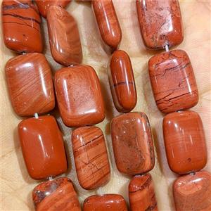 Red Jasper Rectangle Beads, approx 13-18mm