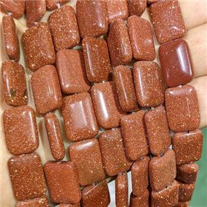 Golden Sandstone Rectangle Beads, approx 13-18mm